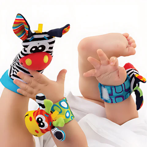 0-2 Yaş Bebek Çorabı ve Bilekliği 4'lü Set